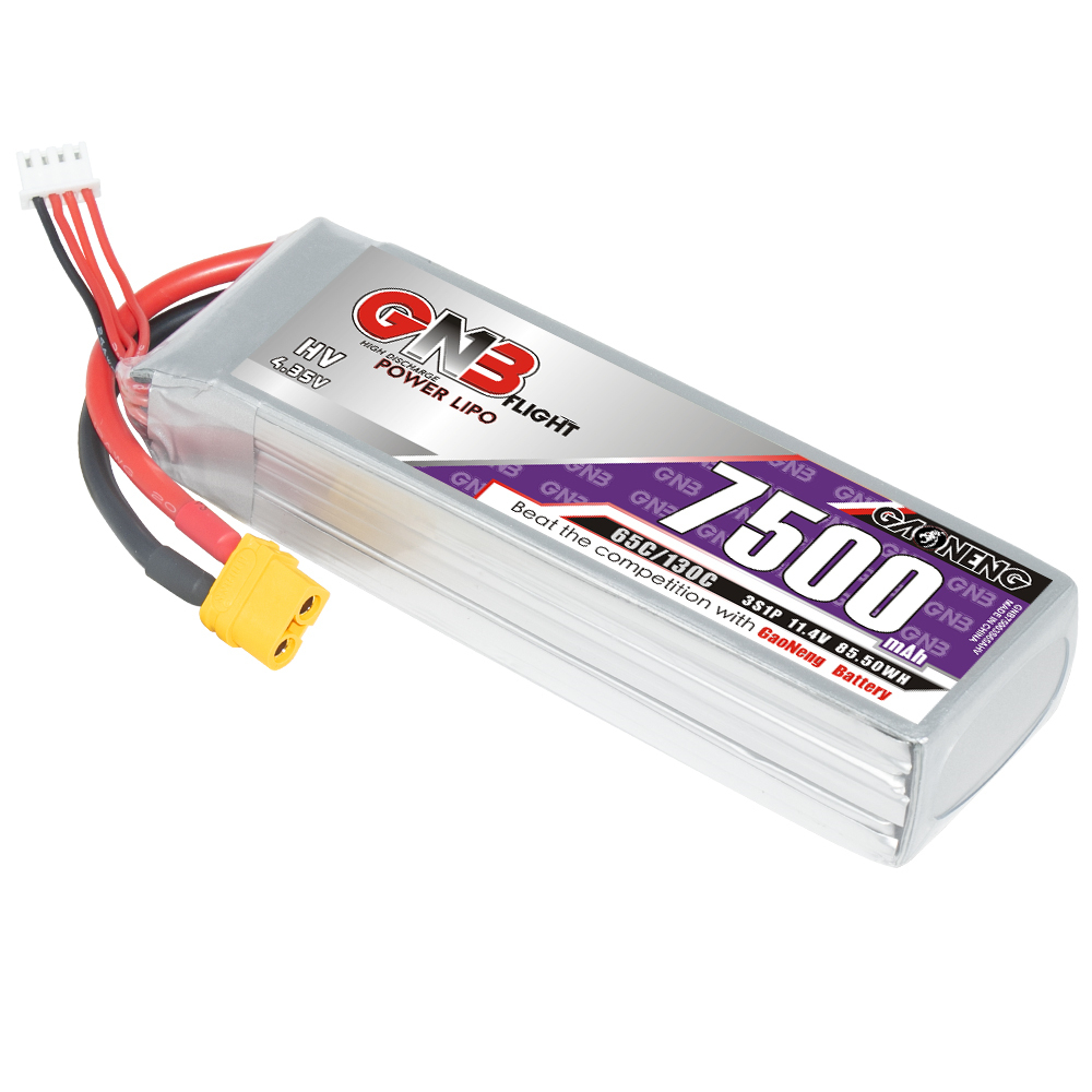 GAONENG GNB HV 3S 11.4V 7500mah 65C LiPo Battery XT60