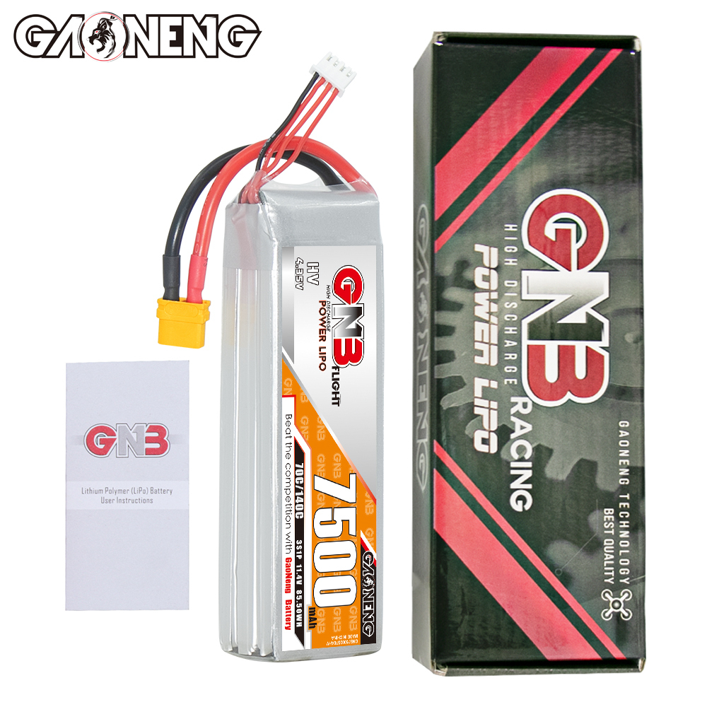 GAONENG GNB HV 3S 11.4V 7500mAh 70C LiPo Battery XT60
