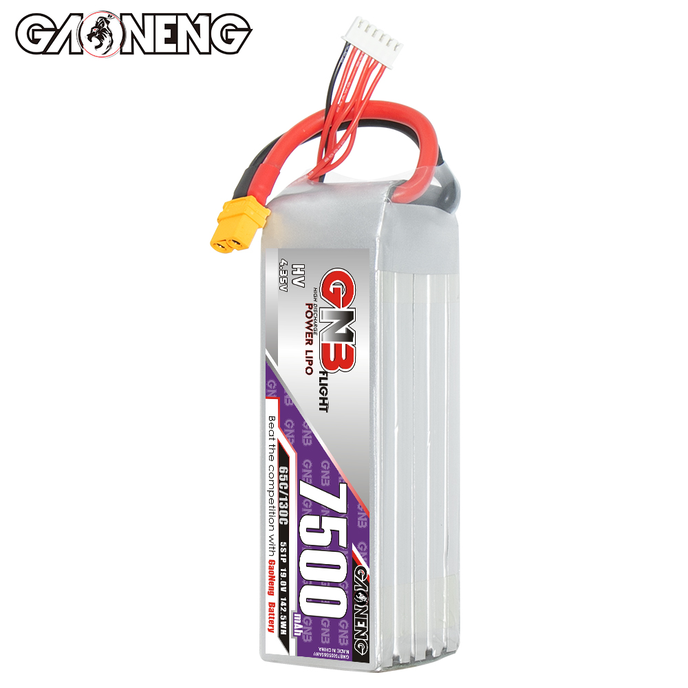 GAONENG GNB HV 5S 19V 7500mAh 65C XT60 LiPo Battery