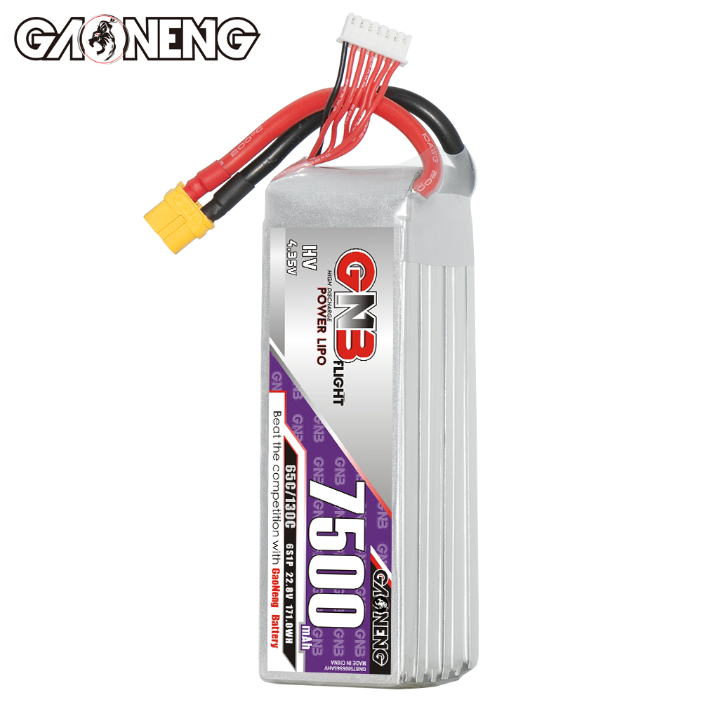 GAONENG GNB HV 6S 22.8V 7500mAh 65C LiPo Battery XT60