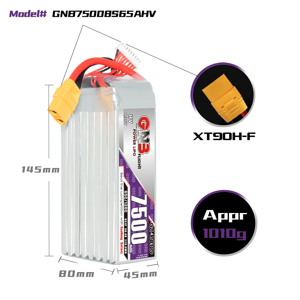 GAONENG GNB HV 8S 30.4V 7500mAh 65C LiPo Battery XT90