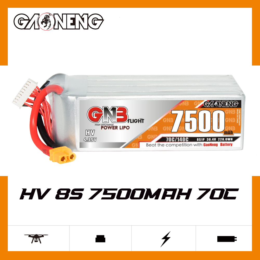 GAONENG GNB HV 8S 30.4V 7500mAh 70C LiPo Battery XT60