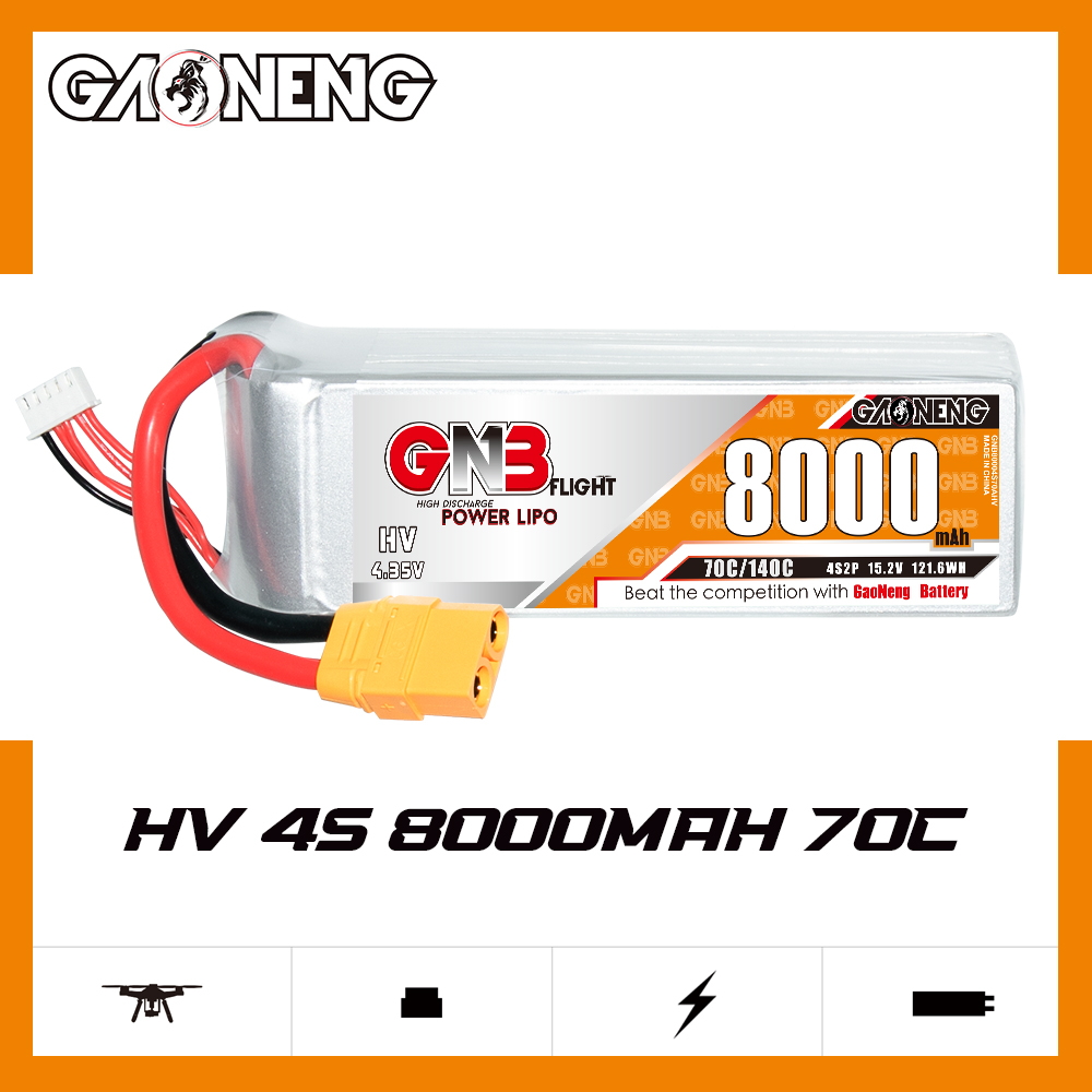 GAONENG GNB HV 4S 15.2V 8000mAh 70C XT90 LiPo Battery
