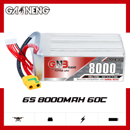 GAONENG GNB 6S 22.2V 8000mAh 60C XT90 LiPo Battery