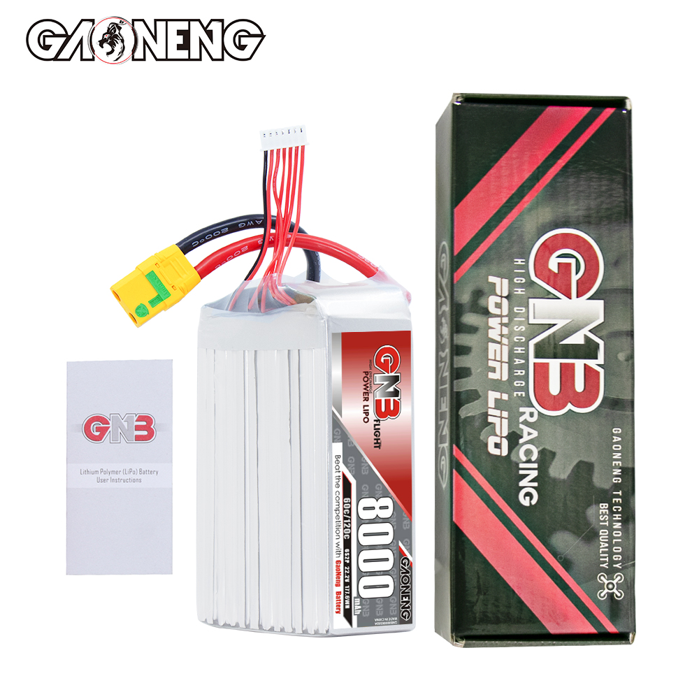 GAONENG GNB リポバッテリー6S 1100mAh 新旧6個セット GAONENG GNB LiHV 6S 22.8V 1100mAh 120C XT60 RC LiPo Battery