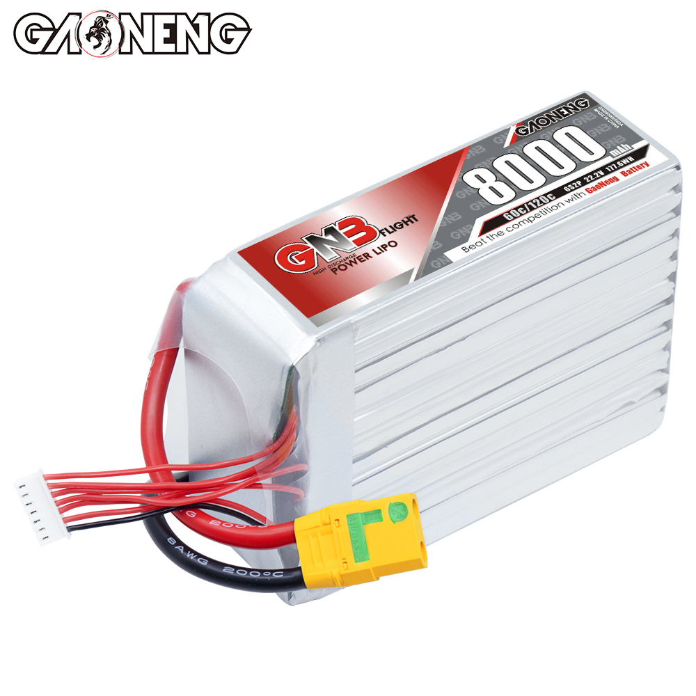 GAONENG GNB 6S 22.2V 8000mAh 60C XT90 LiPo Battery