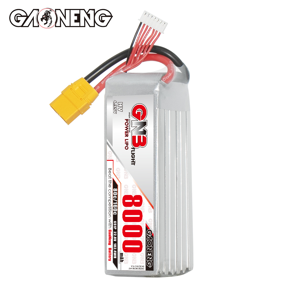 GAONENG GNB LiHV 6S 22.8V 8000mAh 70C XT90 LiPo Battery Drone Car Boat