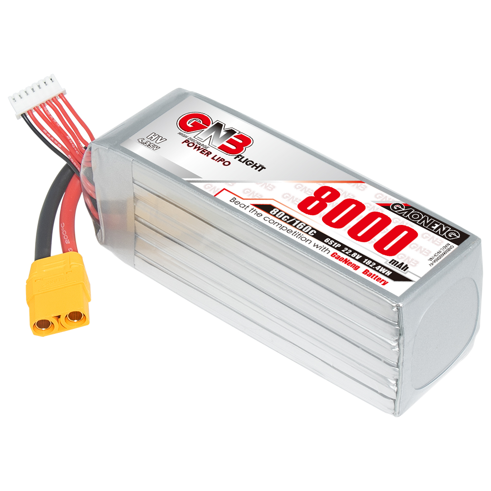 GAONENG GNB HV 6S 22.8V 8000mAh 80C LiPo Battery XT90