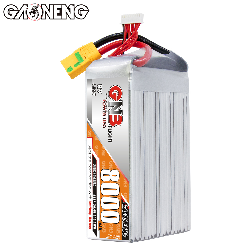 GAONENG GNB HV 8S2P 30.4V HV 8000mAh 70C XT90S LiPo Battery