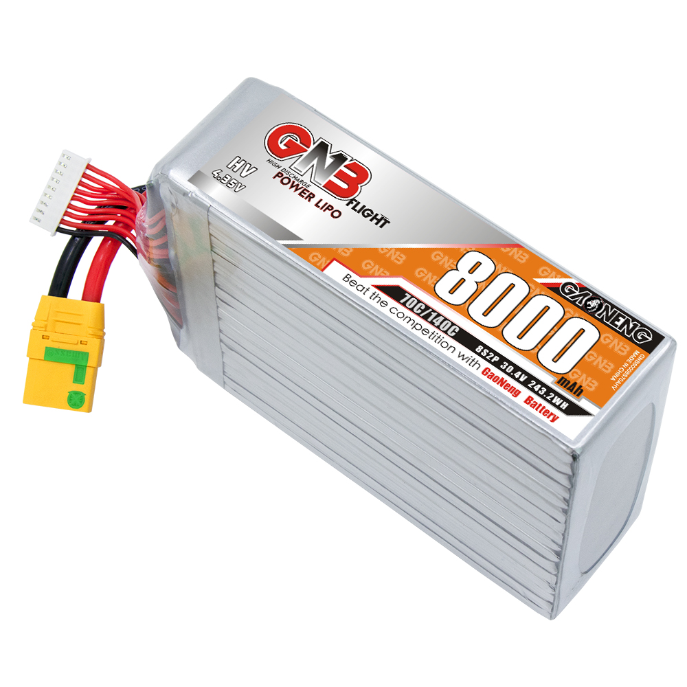 GAONENG GNB HV 8S2P 30.4V HV 8000mAh 70C XT90S LiPo Battery