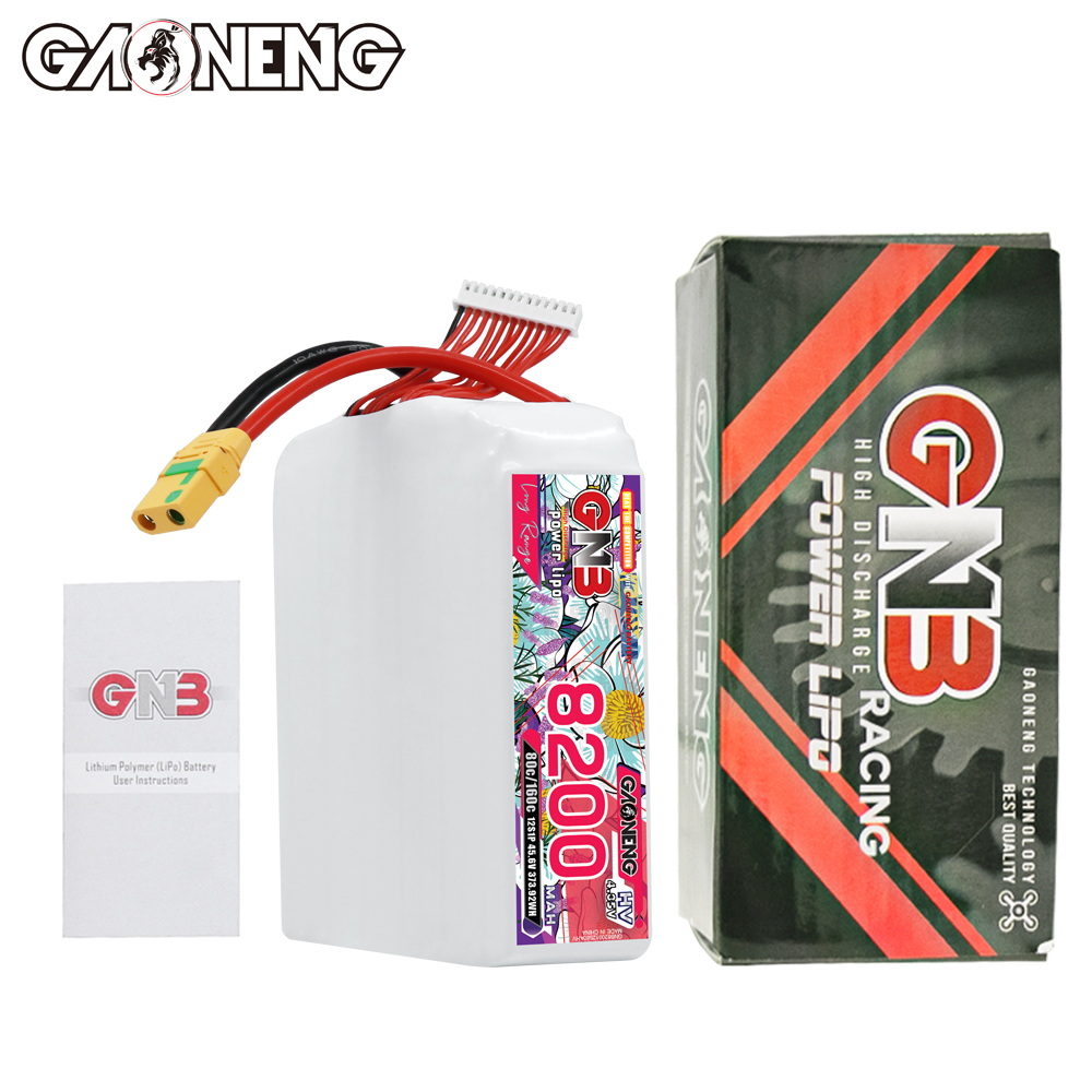 GAONENG GNB 12S1P 45.6V HV 8200mAh 80C LiPo Battery XT90S