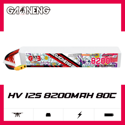 GAONENG GNB 12S 45.6V HV 8200mAh 80C LiPo Battery XT90S