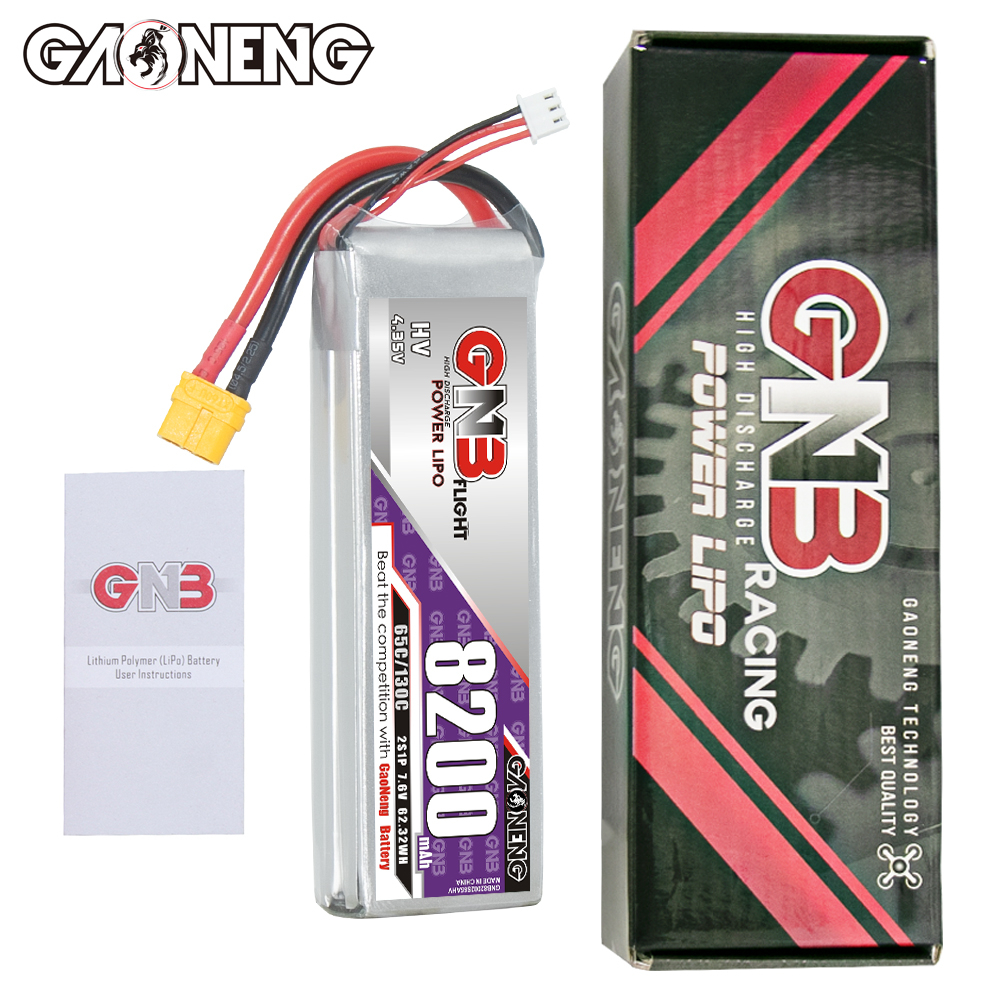GAONENG GNB HV 2S 7.6V 8200mAh 65C XT60 LiPo Battery