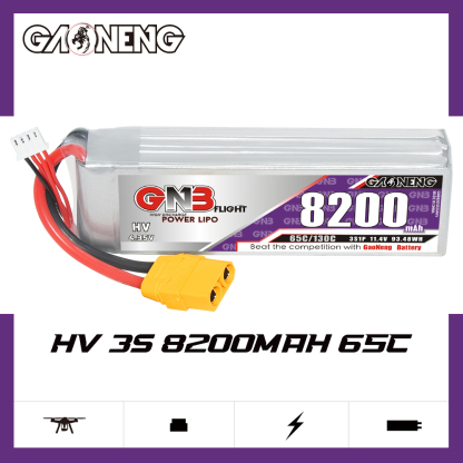 GAONENG GNB HV 3S 11.4V 8200mAh 65C XT90 LiPo Battery