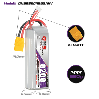 GAONENG GNB HV 4S 15.2V 8200mAh 65C XT90 LiPo Battery
