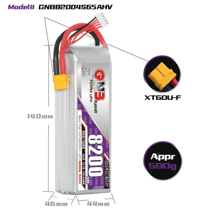 GAONENG GNB HV 4S 15.2V 8200mAh 65C XT60 LiPo Battery