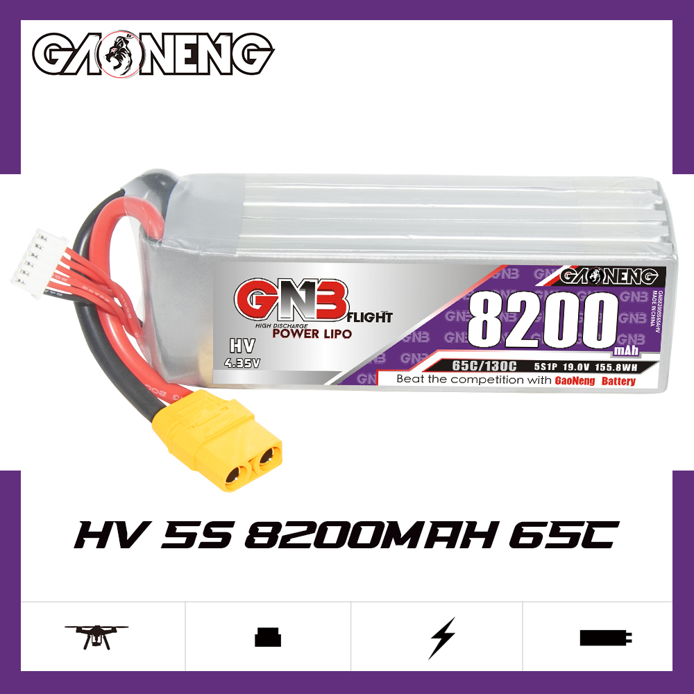 GAONENG GNB HV 5S 19.0V 8200mAh 65C XT60 LiPo Battery