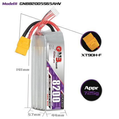 GAONENG GNB HV 5S 19.0V 8200mAh 65C XT90 LiPo Battery