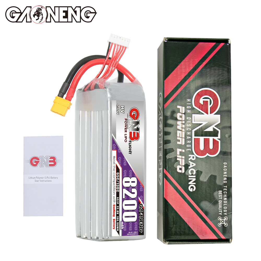 GAONENG GNB HV 6S 22.8V 8200mAh 65C XT60 LiPo Battery