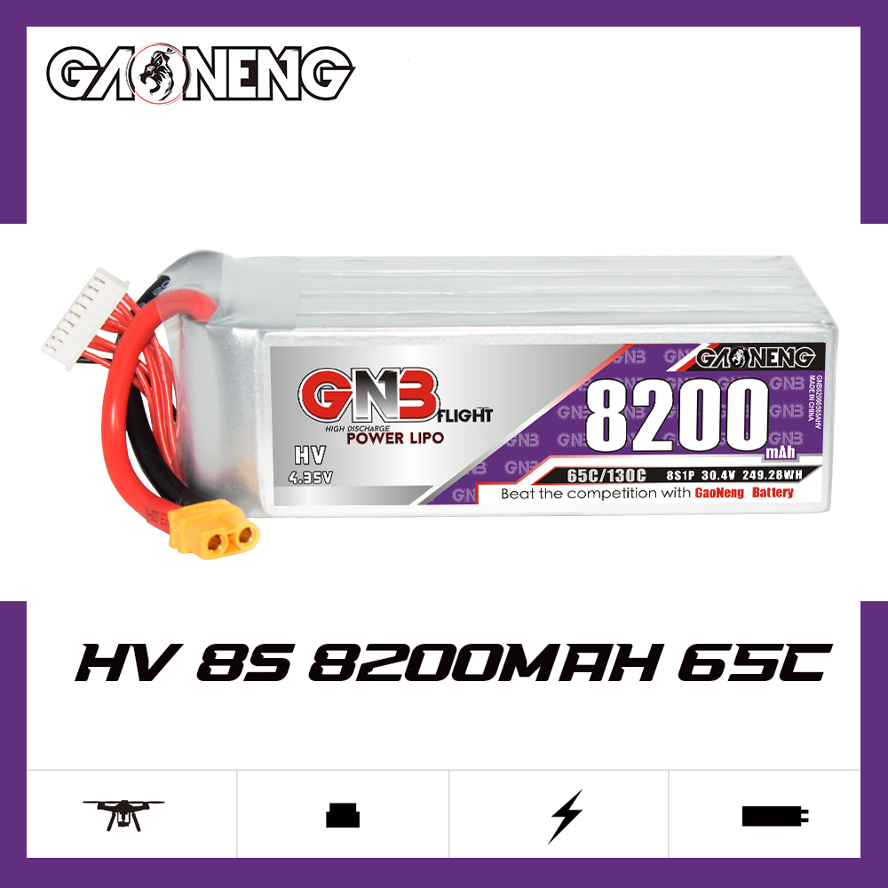 GAONENG GNB HV 8S 30.4V 8200mAh 65C XT60 LiPo Battery
