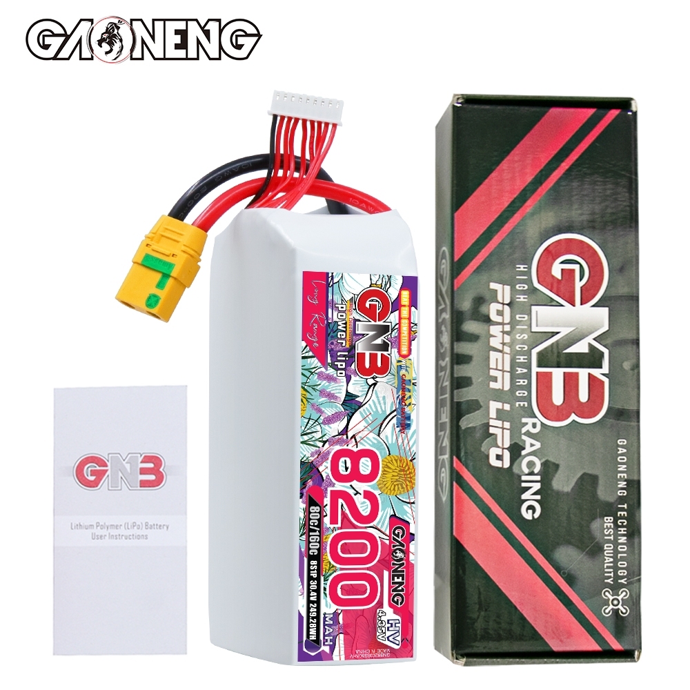 GAONENG GNB HV 8S 30.4V 8200mAh 80C XT90S LiPo Battery
