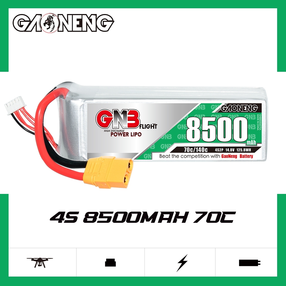 GAONENG GNB 4S 14.8V 8500mAh 70C LiPo Battery XT90
