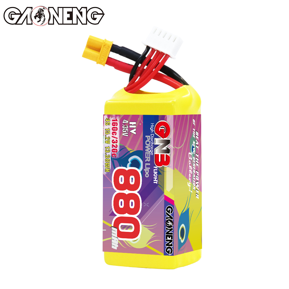 GAONENG GNB LiHV 4S 15.2V 880mAh 160C XT30 LiPo Battery