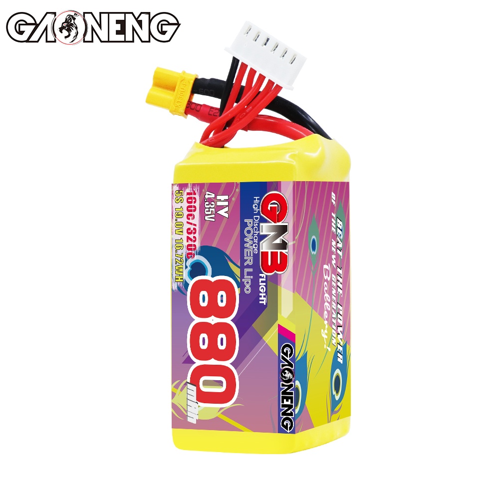 GAONENG GNB LiHV 5S 19V 880mah 160C XT30 LiPo Battery