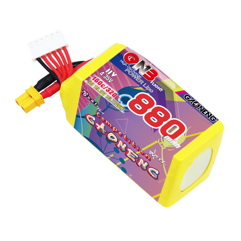 GAONENG GNB LiHV 5S 19V 880mah 160C XT30 LiPo Battery