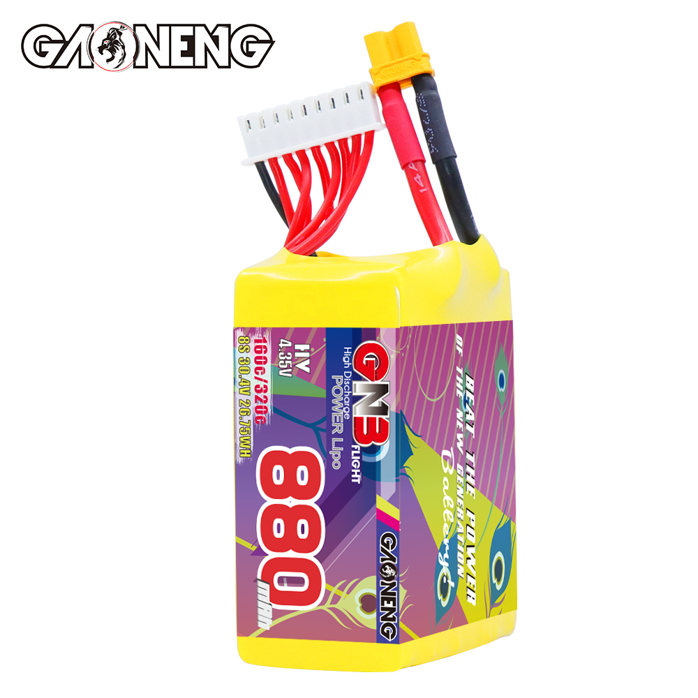 GAONENG GNB LiHV 8S 30.4V 880mAh 160C XT30 Connector LiPo Battery