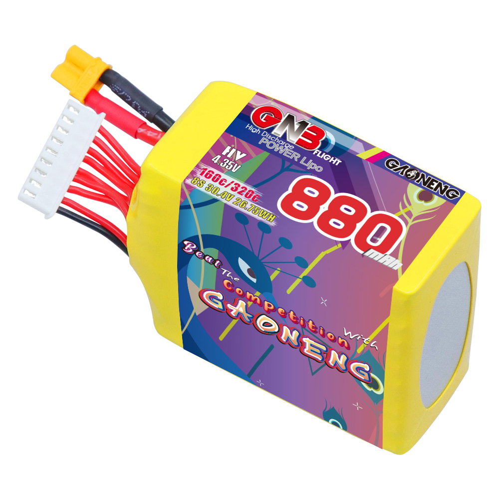 GAONENG GNB LiHV 8S 30.4V 880mAh 160C XT30 Connector LiPo Battery