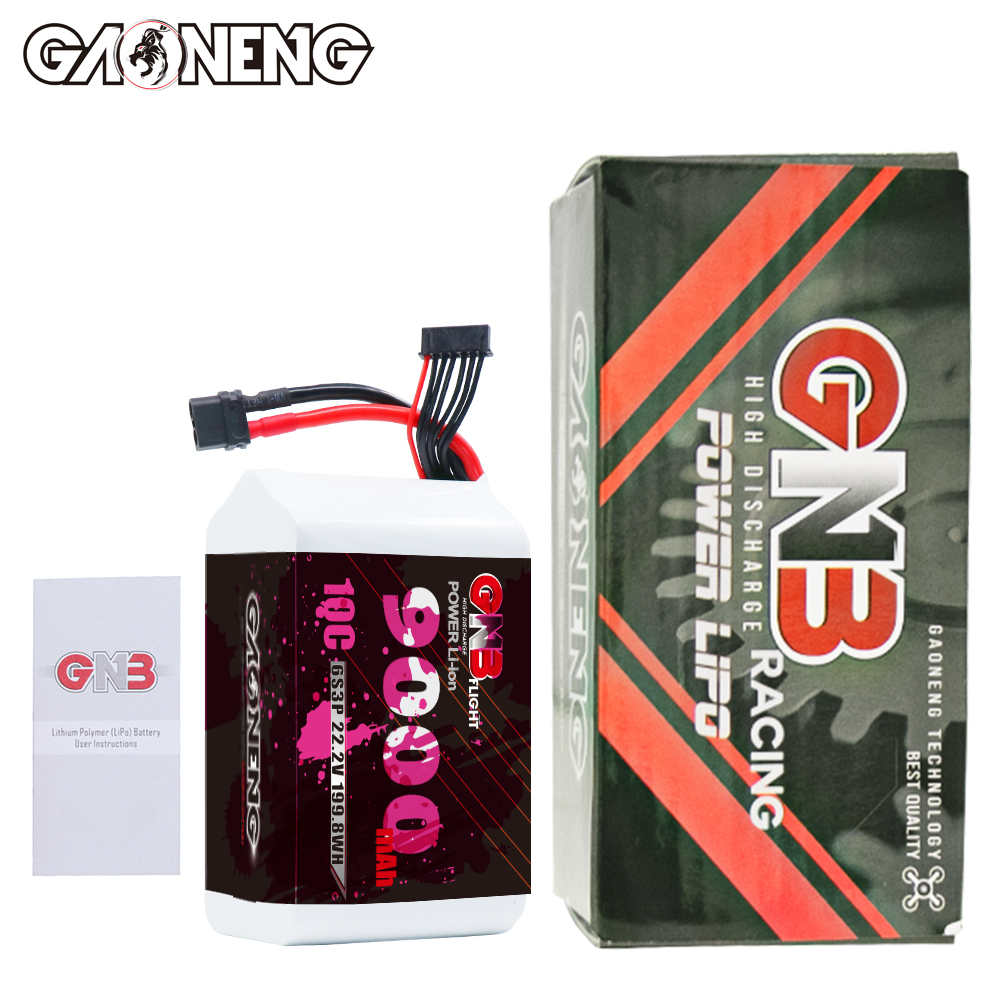 GAONENG GNB 6S 22.2V 9000mAh 10C XT60 Li-ion Battery made with 18650 Sony VTC6