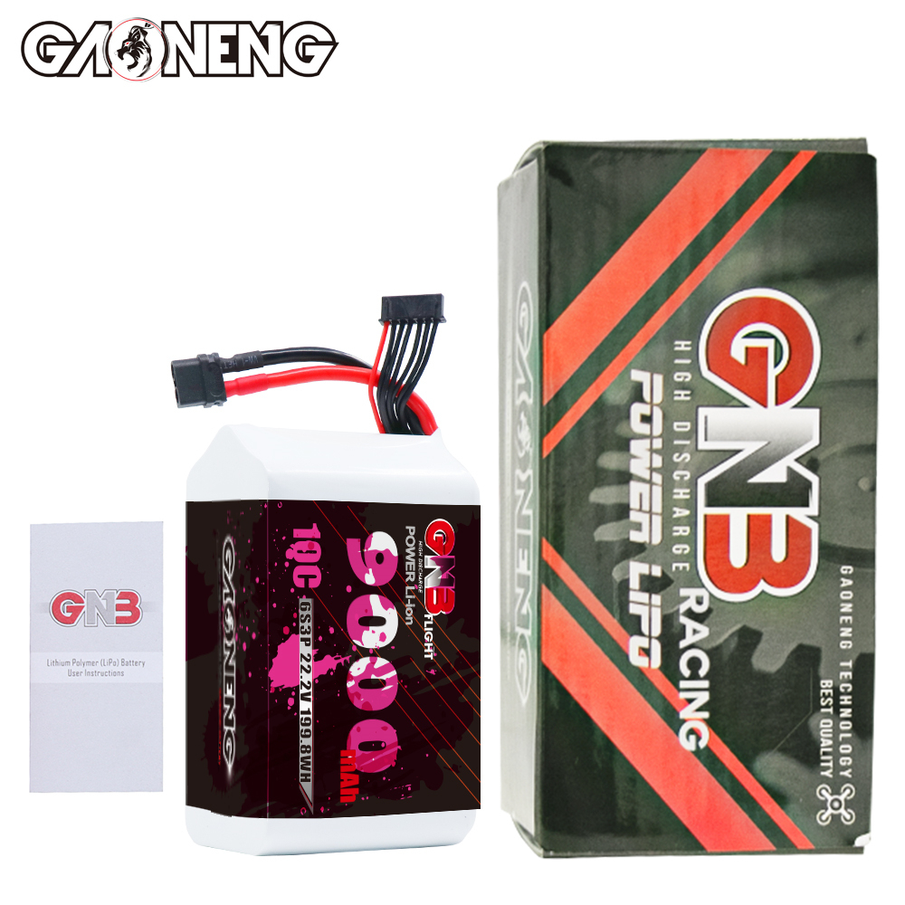 GAONENG GNB 6S 22.2V 9000mAh 10C XT60 Li-ion Battery made with 18650 Sony VTC6