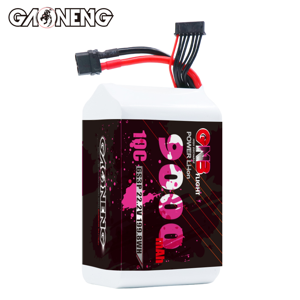 GAONENG GNB 6S 22.2V 9000mAh 10C XT60 Li-ion Battery made with 18650 Sony VTC6