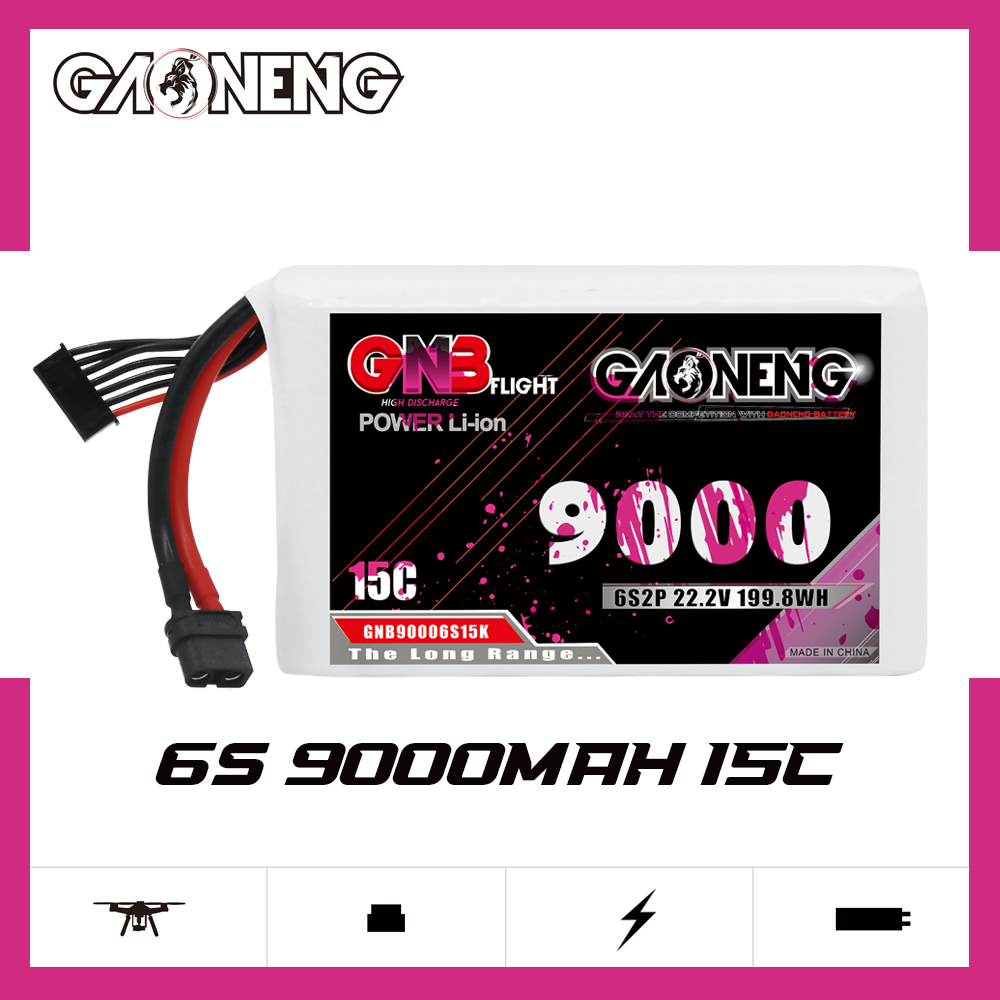 GAONENG GNB 6S 22.2V 9000mah 15C XT60 Li-ion Battery