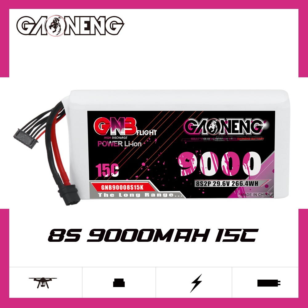 GAONENG GNB 8S2P 22.2V 9000mah 15C XT60 Li-ion Battery