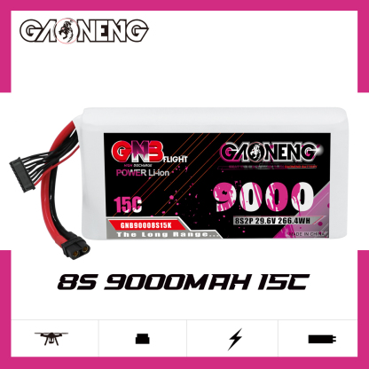 GAONENG GNB 8S2P 22.2V 9000mah 15C XT60 Li-ion Battery