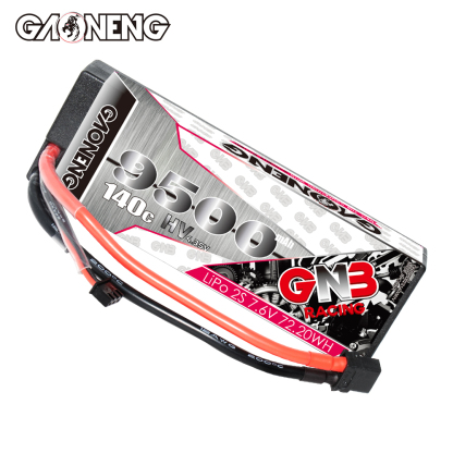 GAONENG GNB LiHV 2S 7.6V 9500mAh 140C Cabled Hard Case LiPo Battery XT60