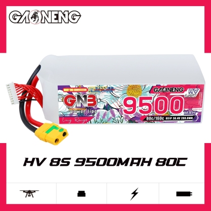 GAONENG GNB HV 8S 30.4V 9500mAh 80C XT90S LiPo Battery