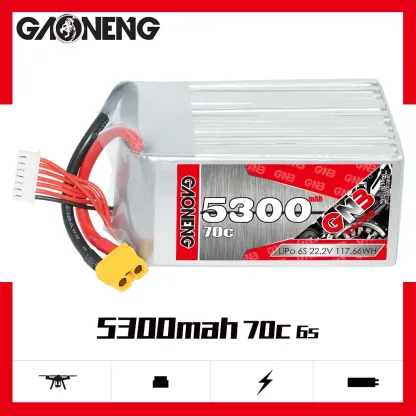 GAONENG GNB 6S 22.2V 5300mAh 70C LiPo Battery XT90
