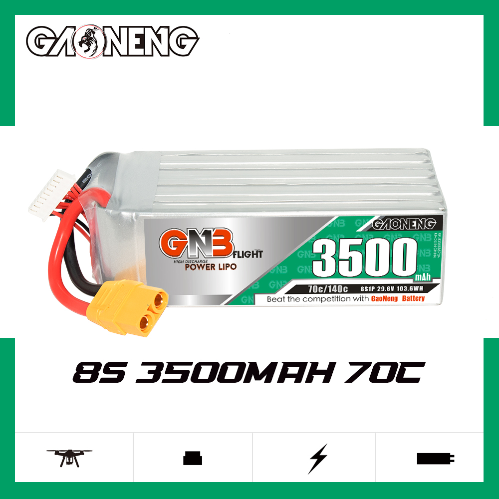 GAONENG GNB 8S 29.6V 3500mAh 70C LiPo Battery XT90S