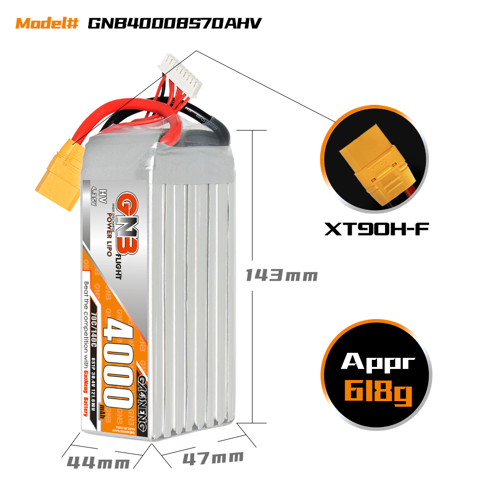 GAONENG GNB HV 8S 30.4V 4000mAh 70C LiPo Battery XT90S