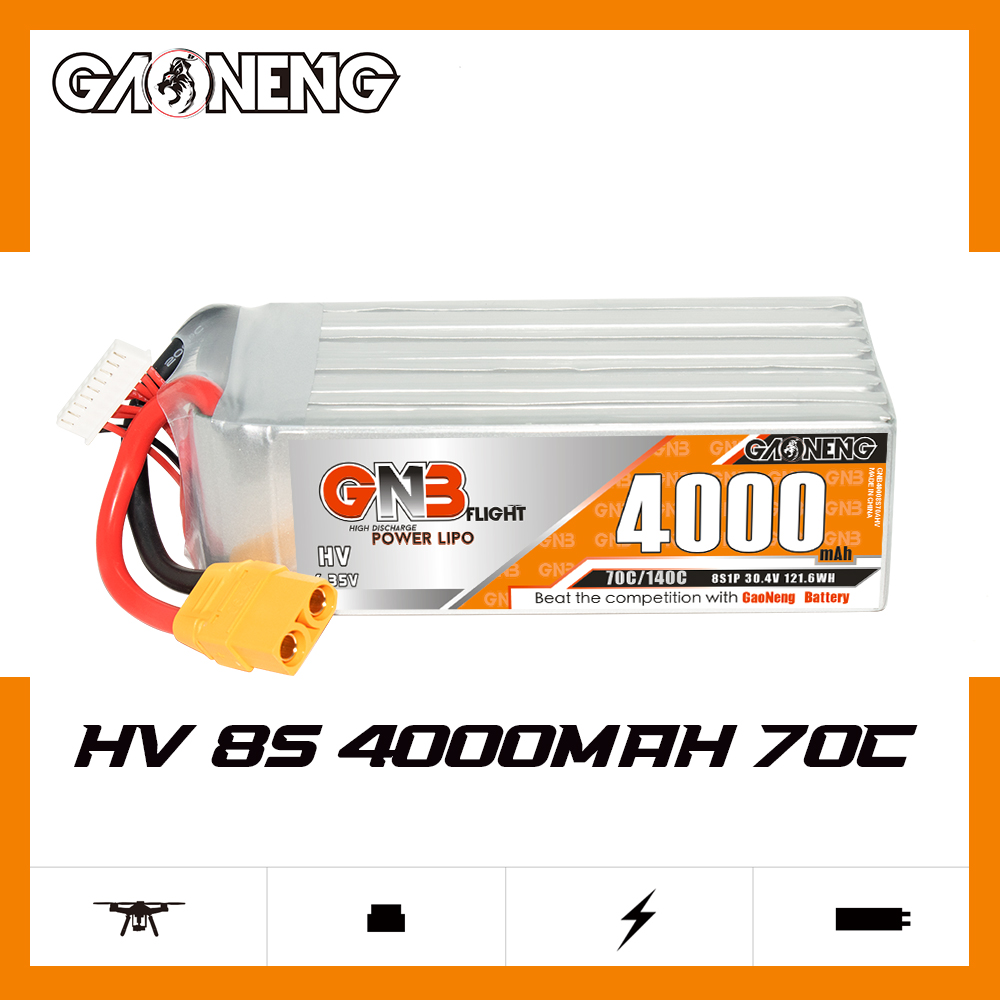 GAONENG GNB HV 8S 30.4V 4000mAh 70C LiPo Battery XT90S