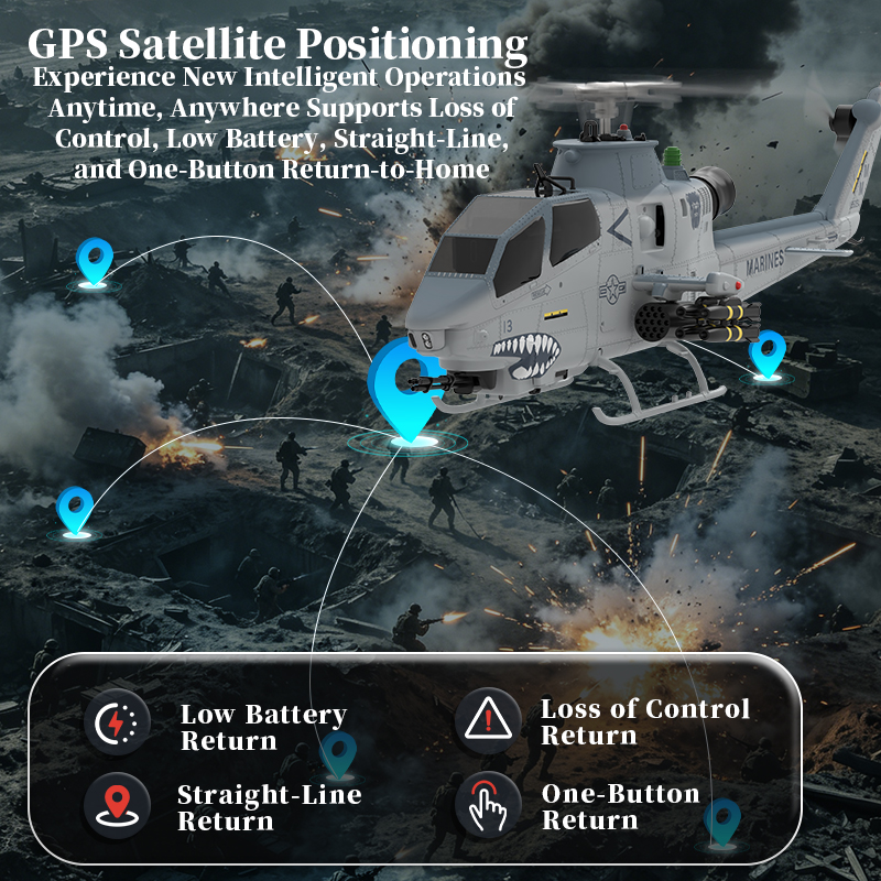 YUXIANG F112S Marines AH-1 Cobra GPS Stabilized Helicopter 