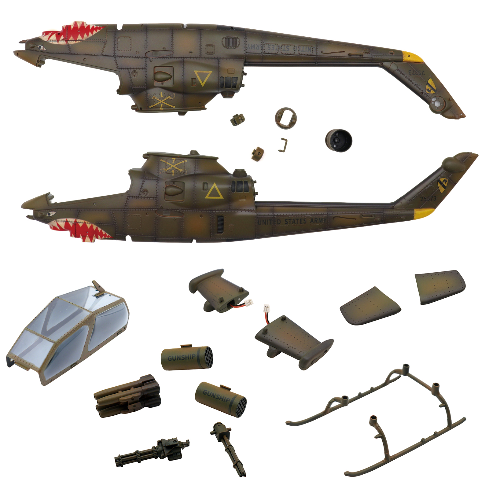 YuXiang F112S Green Weathered AH-1 Cobra Fuselage Upgrade Kit