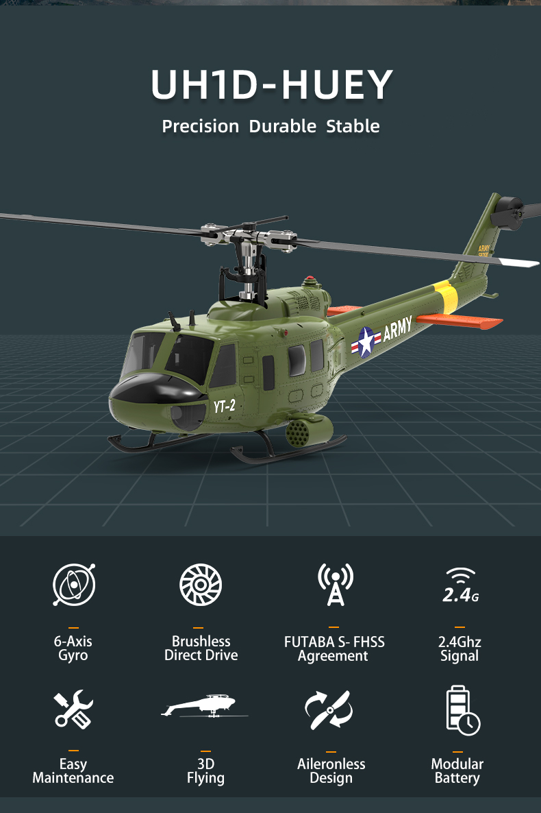 YuXiang F07-V UH-1 Huey 3D Version RC Helicopter