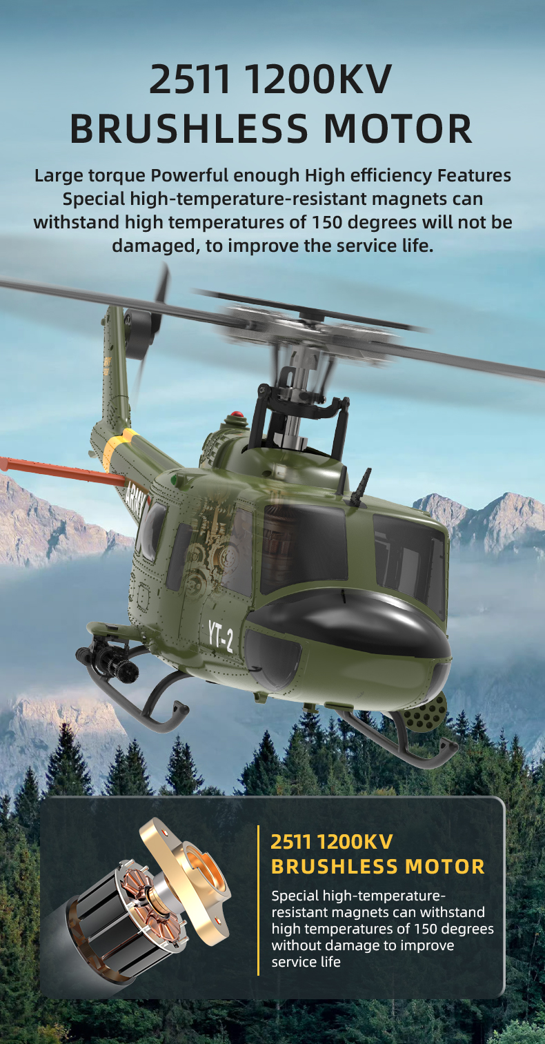 ⭐︎ゆう⭐︎ YU XIANG YXZNRC F09-V RC Helicopter 1/47 Scale 2.4G 6CH Dual