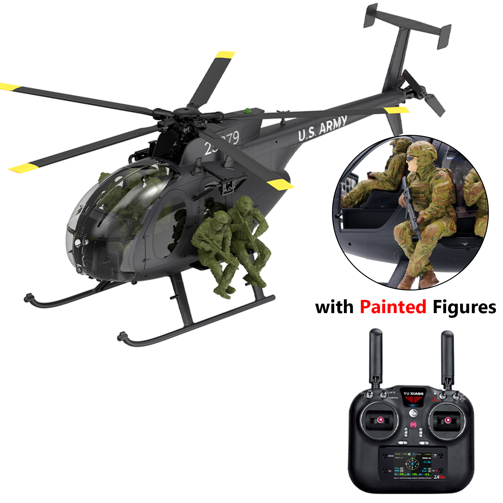 YUXIANG F118S MH-6 MD500 GPS Stabilized Helicopter