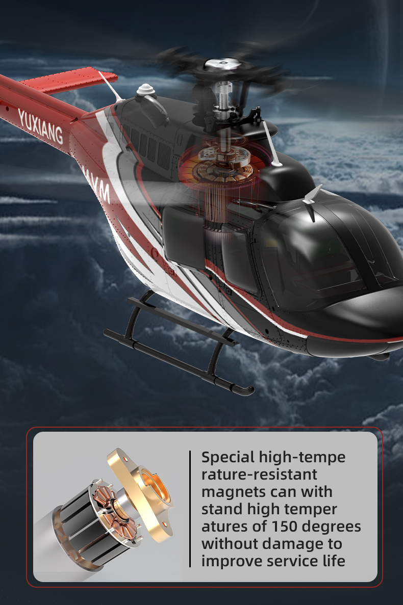 bbanghuang✨ YuXiang F08 Bell206 Jet Ranger Gyro Stabilized 5CH