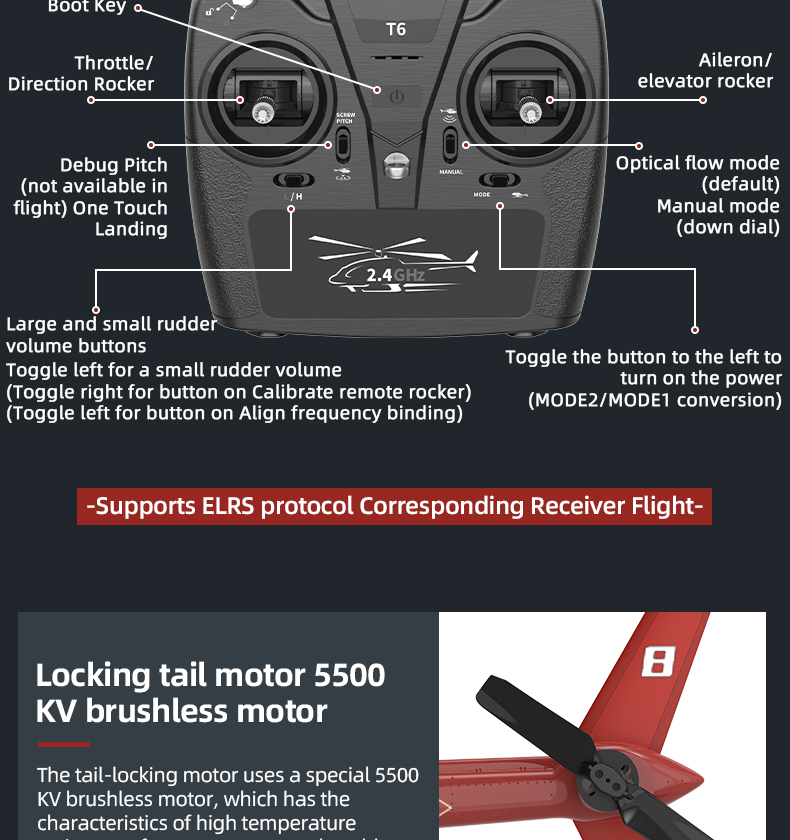 YuXiang F08 Bell206 Jet Ranger Gyro Stabilized 5CH